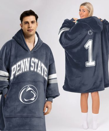 Adult #1 Penn State Football Unisex Blanket Hoodie