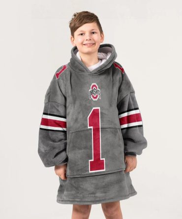 Kid 1 Ohio State Football Unisex Blanket Hoodie