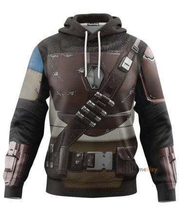 The Mandalorian Cosplay Costume Zip Hoodie Sweatshirt