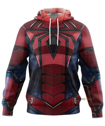 Spider-Man Aaron Aikman Armor Cosplay Costume Zip Hoodie Sweatshirt