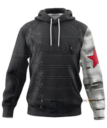 Marvel Bucky Barnes Winter Soldier Cosplay Costume Hoodie