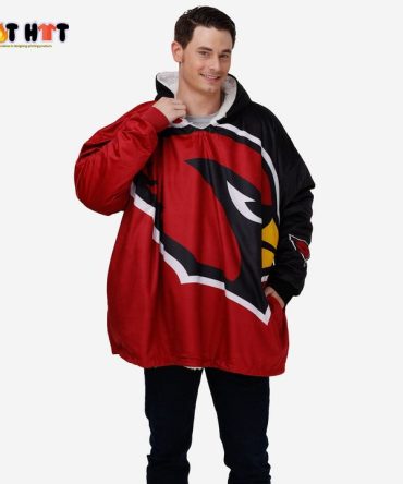 Arizona Cardinals Big Logo Blanket Hoodie Hoodie Blanket