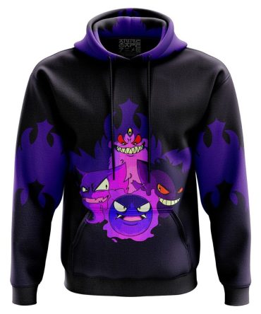 Ghoulish Gengar Pokemon 3D All Over Print Hoodie