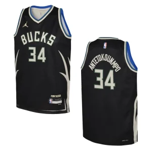 Milwaukee Bucks 2022-23 Statement Edition Youth Giannis Antetokounmpo Black Jersey - Alzaintravels