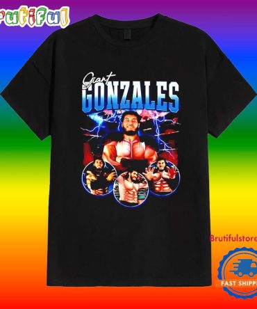Giant Gonzalez Wwe Player Collage Lightning T Shirt