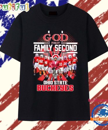 Go First Family Second The Ohio State Buckeyes Cross Player Signatures T Shirt