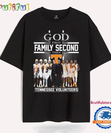 God First Family Second Then 9 Straight Division Titles Tennessee Volunteers T Shirt