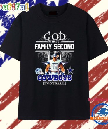 God First Family Second Then Dallas Cowboys Football Mascot T Shirt