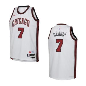 2022-23 Chicago Bulls Youth City Edition Goran Dragic White Jersey - Alzaintravels