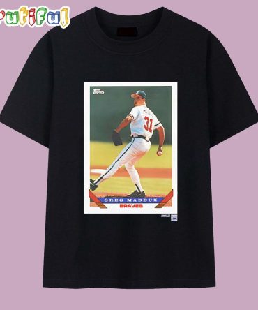 Greg Maddux Atlanta Braves 1993 Baseball Card T Shirt