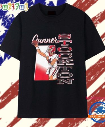 Gunner Stockton Portrait Georgia Bulldogs T Shirt
