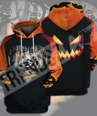 Kingdom Hearts T-Shirt  Pumpkin Sora Donald Goofy Orange T-Shirt Hoodie