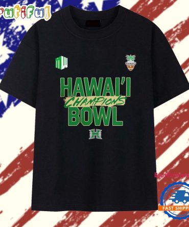 Hawaii Rainbow Warriors 2025 Hawaii Bowl Champions Logo T Shirt