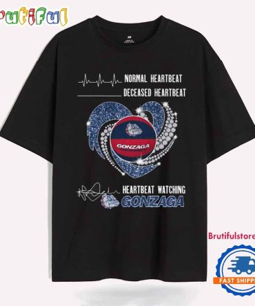 Heartbeat Watching Gonzaga Bulldogs Men'S Basketball 2025 Unisex T Shirt