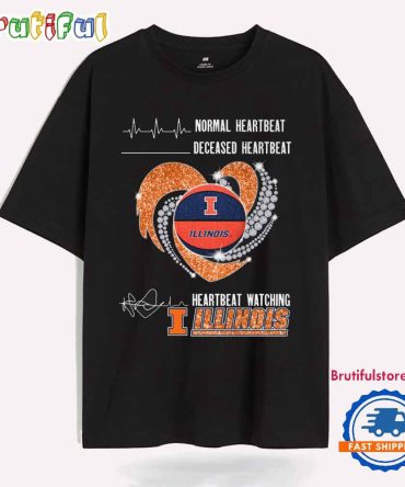 Heartbeat Watching Illinois Fighting Illini 2025 Unisex T Shirt