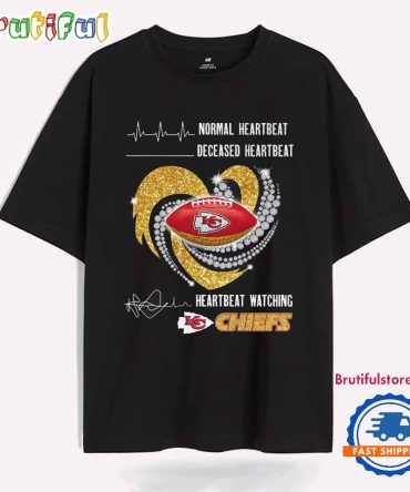 Heartbeat Watching Kansas City Chiefs 2025 T Shirt