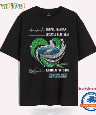 Heartbeat Watching Philadelphia Eagles 2025 T Shirt