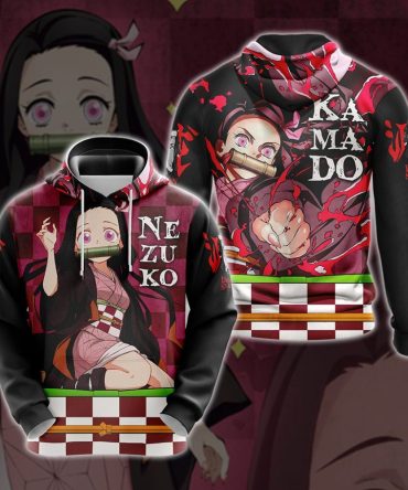 Demon Slayer Shirt Nezuko Kamado Black Pink Hoodie Demon Slayer Hoodie