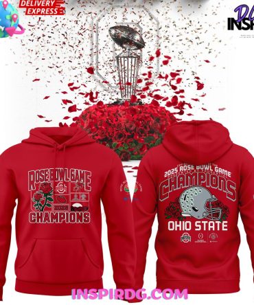 Ohio State Buckeyes 2025 Rose Bowl Game Red All Over Print Hoodie, 3D Hoodie