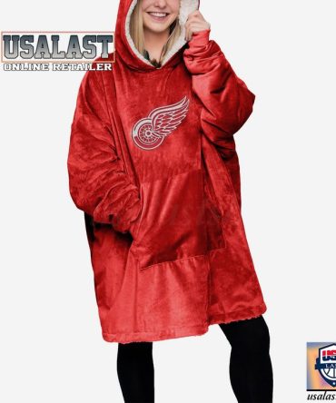 Detroit Red Wings Lava Blanket Hoodie Hooded Blanket