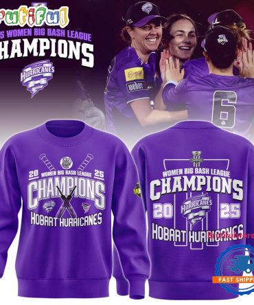 Hobart Hurricanes 2025 Wbbl Champions Limited Edition Sweatshirt
