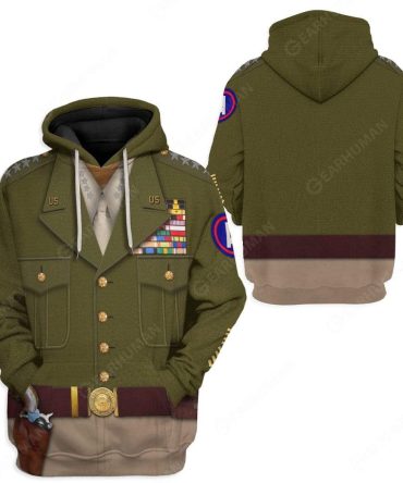 Historical T-Shirt George S. Patton Costume 3D T-Shirt Hoodie Adult Unisex