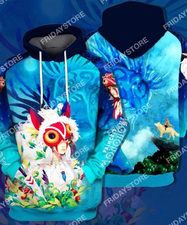 S.Ghibli T-Shirt S.Ghibli Princess San And Forest Spirit T-Shirt Amzing S.Ghibli Hoodie