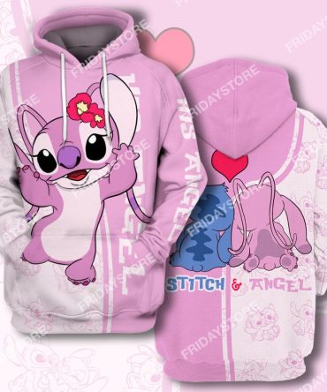 Las T-Shirt Stitch Angel Adorable Couple Stitch Couple T-Shirt Cute Disney Stitch Hoodie