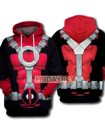 Marvel Deadpool Hoodie Marvel Deadpool Cosplay Costume T-Shirt Cool Marvel Deadpool Shirt