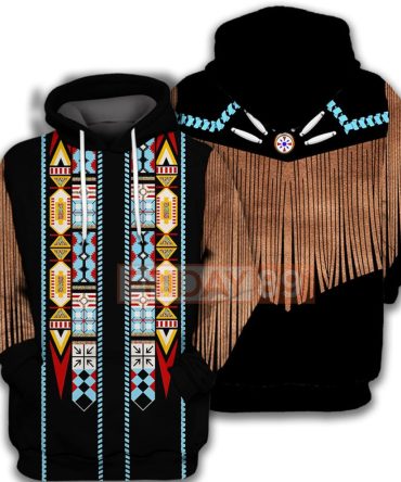 Native American Hoodie Native American Black Costume Culture Pattern T-Shirt Native American Hoodie