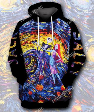 Tnbc T-Shirt Starry Night Jack And Sally T-Shirt Hoodie Amazing Dn Tnbc Sweate Hoodie Jack Skellington