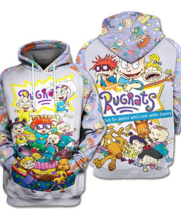 Rugrats T-Shirt Rugrats Cartoon All Characters Purple Hoodie Rugrats Hoodie