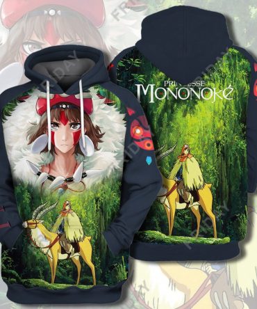S.Ghibli T-Shirt Princess Mononoke Wolf Girl Hoodie Amazing S.Ghibli Hoodie
