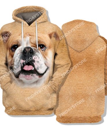 Dog Hoodie Bulldog Hoodie T-Shirt Bulldog Dog Graphic Shirt Dog Hoodie