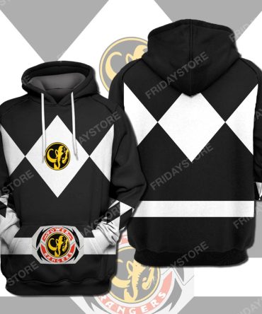 Power Ranger T-Shirt Black Power Ranger Costume T-Shirt Power Ranger Hoodie