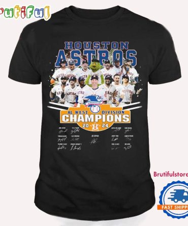 Houston Astros 2024 Al West Division Champions Team Graphics Design T Shirt