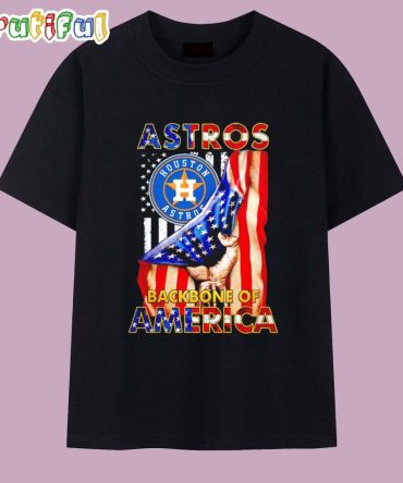 Houston Astros Backbone Of America Flag T Shirt