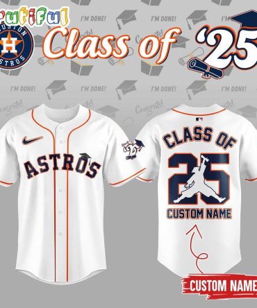 Houston Astros Class Of 2025 Personalized Baseball Jersey