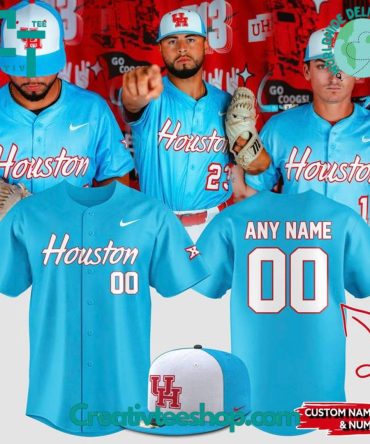 Custom Houston Baseball Jersey – Personalize Name & Number – Perfect Gift!