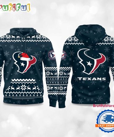 Houston Texans 2025 Reindeer Football Christmas New Hoodie Shirt