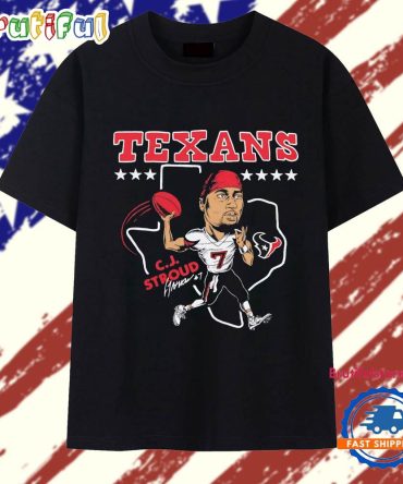 Houston Texans Cj Stroud Caricature Signature T Shirt