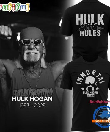 Hulk Hogan Immortal Silhouette Black T Shirt