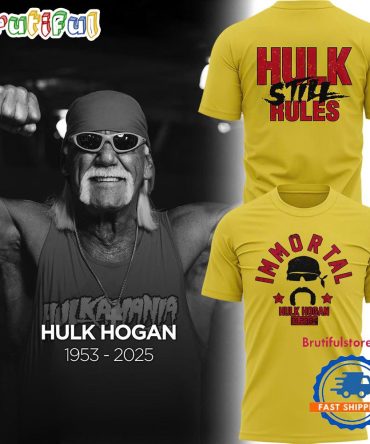 Hulk Hogan Immortal Silhouette Yellow T Shirt