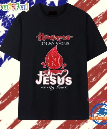 Huskers In My Veins Jesus In My Heart 2025 T Shirt
