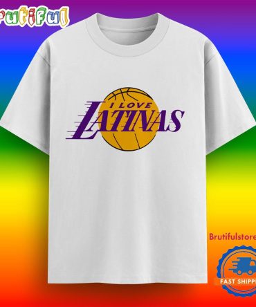 I Love Latinas Parody Los Angeles Lakers Basketball Logo T Shirt