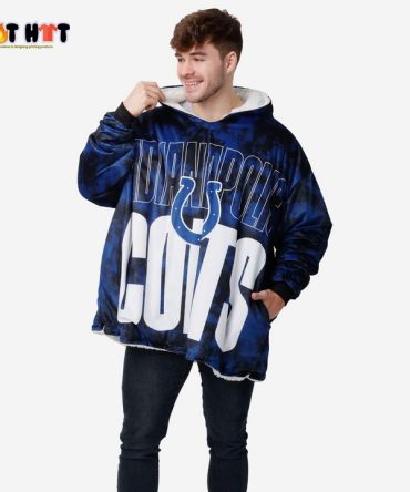 Indianapolis Colts Camouflage Fleece Blanket Hoodie