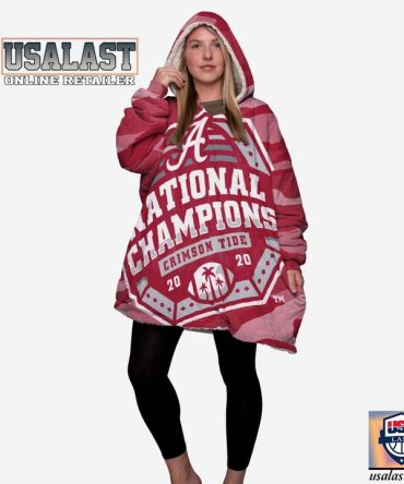 Alabama Crimson Tide 2020 Football National Champions Blanket Hoodie Hoodie Blanket