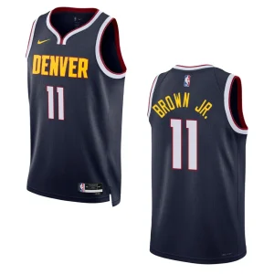 2022-23 Icon Edition Denver Nuggets Bruce Brown Jr. Navy Swingman Jersey - Alzaintravels