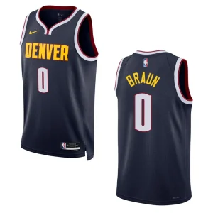 2022-23 Icon Edition Denver Nuggets Christian Braun Navy Swingman Jersey - Alzaintravels