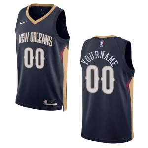 2022-23 Icon Edition New Orleans Pelicans Custom Navy Swingman Jersey - Alzaintravels